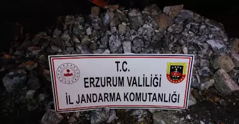 Erzurum da Jandarmadan krom ve değerli taş operasyonu