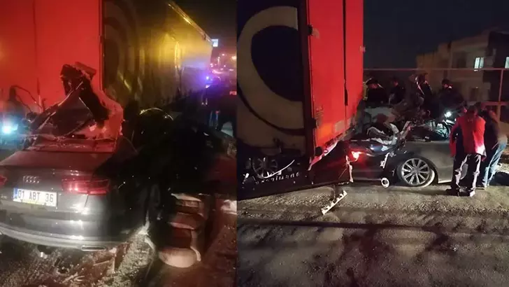 Mersin’de Meydana Gelen Trafik Kazasında 1 Ölü, 3 Yaralı: Otomobil TIR’a Arkadan Çarptı