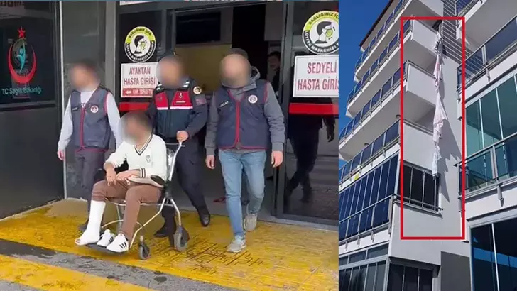 Denizli’de Firari Hükümlü, Çarşaf İle Kaçarken Düştü